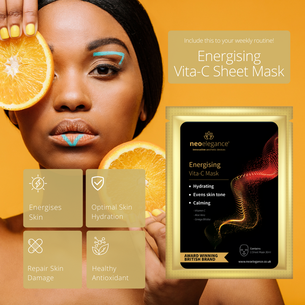 Energising Vita-C Sheet Mask - Evens Skin Tone - Neo Elegance Ltd