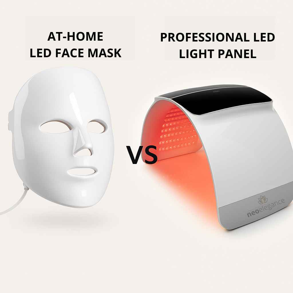 Professional LED Light Therapy Devices vs At-Home Masks: What’s the Difference? - Neo Elegance